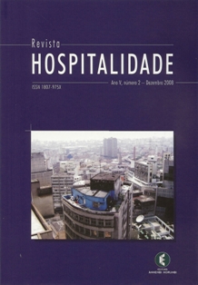 Hospitalidade, Ano V, No 2, Dezembro 2008